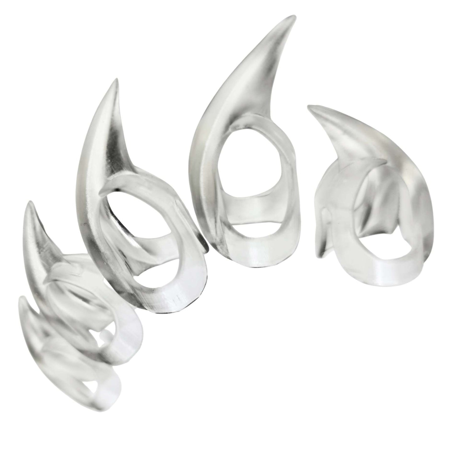 Clear crystal fetish Claws in a set of 5 pieces