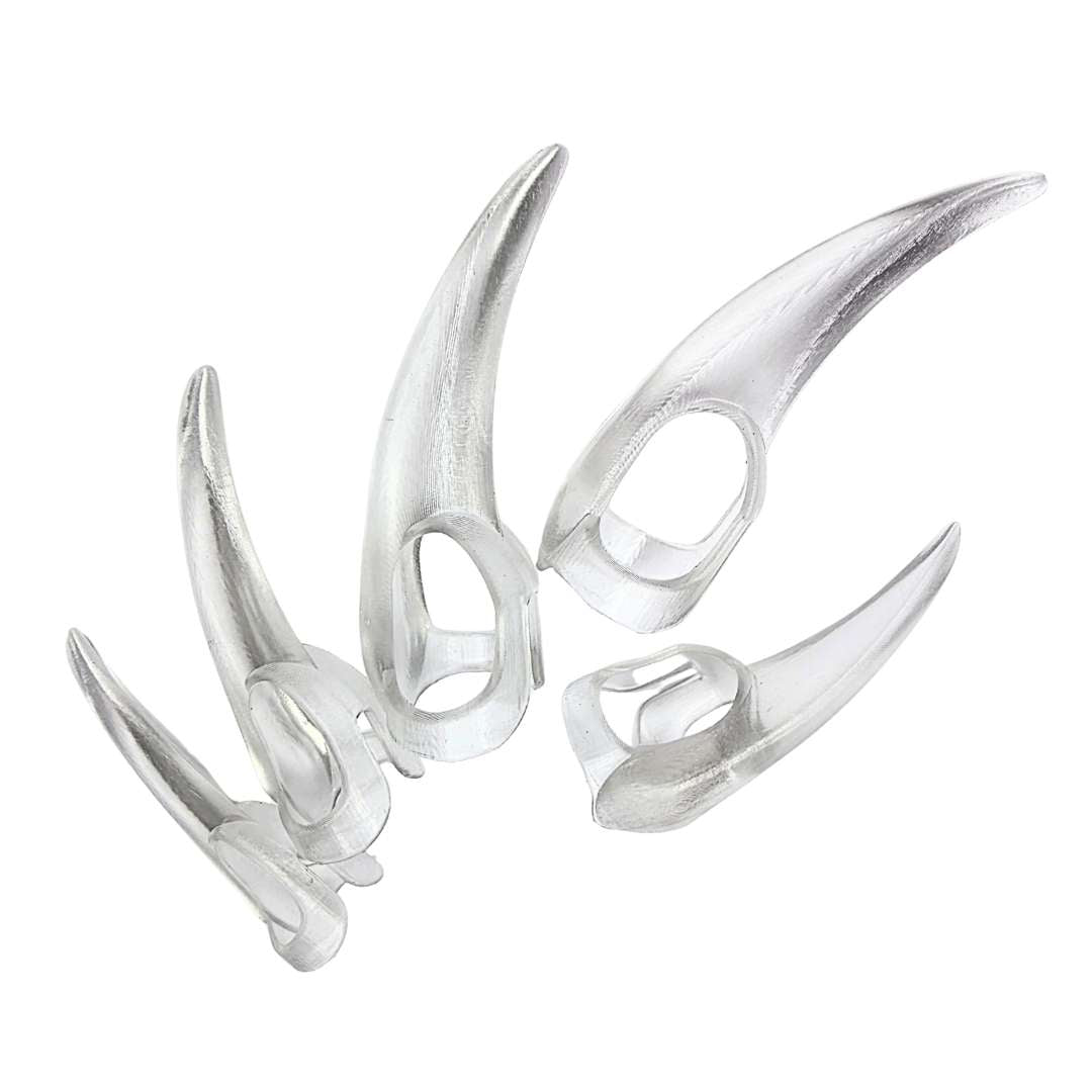 Set of 5 Clear Crystal kink Claws for sensual play