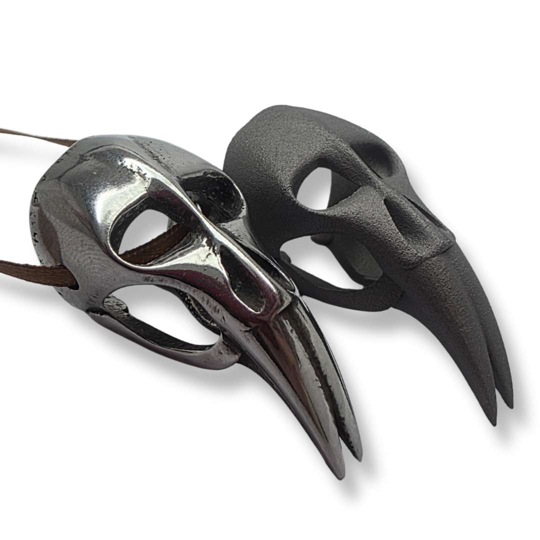 Skull pendant product image comparing medical grade materials