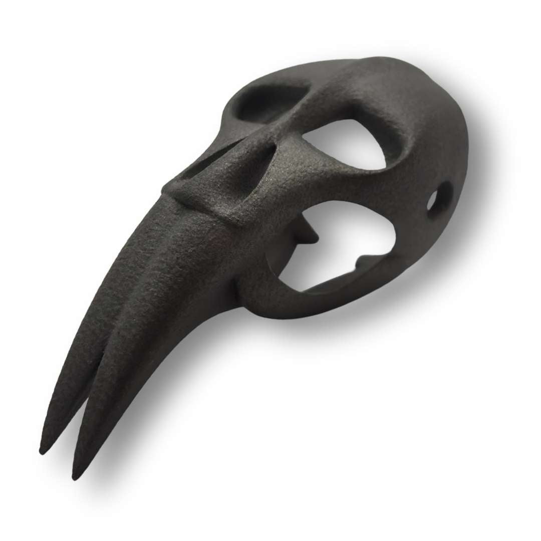 Metal Skull Claw Pendant, matte titanium kink jewelery