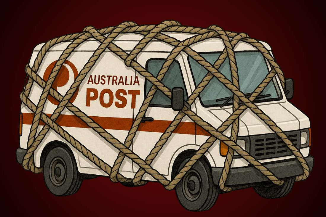 Australia Post delivery of kink toys held up by shibari