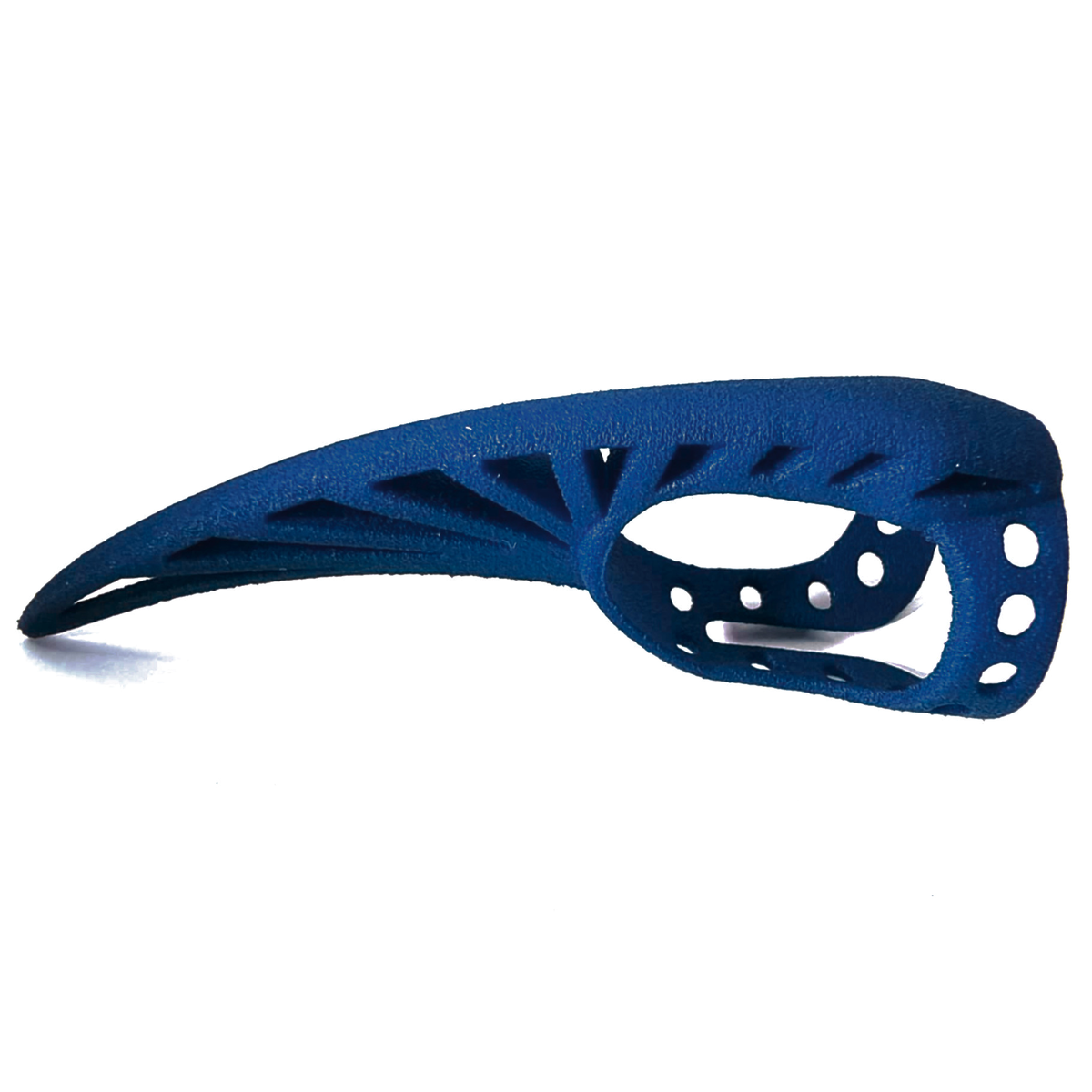 Steampunk Nylon Claw in Blue, side view