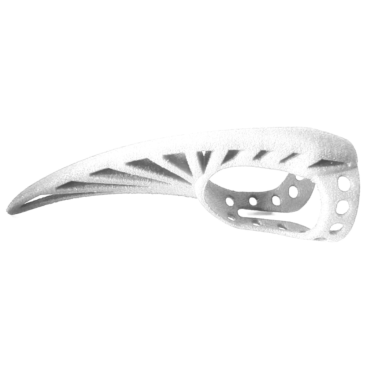 Steampunk Nylon Claw in White, side view