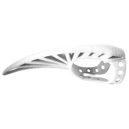 Steampunk Nylon Claw in White, side view