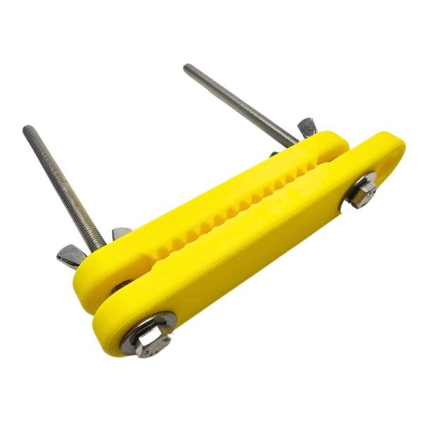 Straight Flesh Clamp - Claws and Clamps - Straight Flesh Clamp - Claws and Clamps - Yellow Flesh clamp for intimate pressure, CBT toy